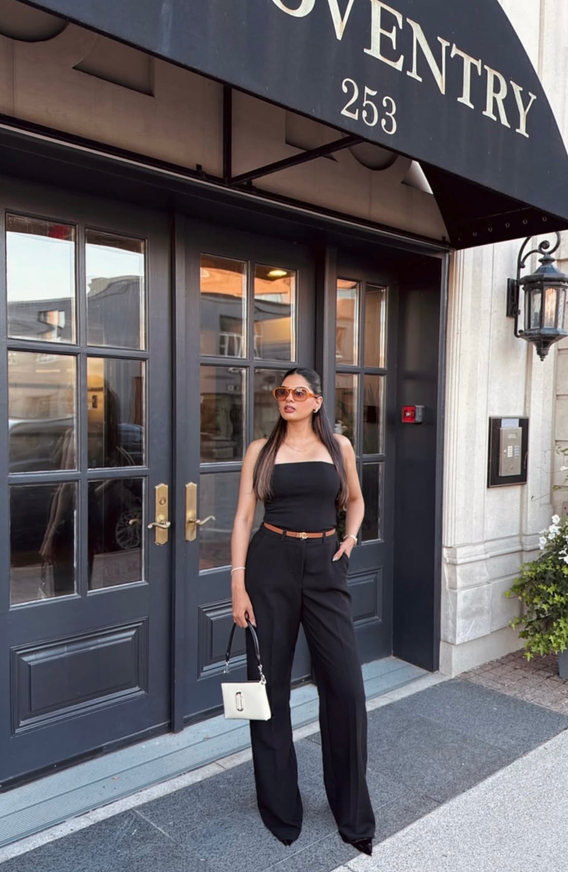 Jet Black Double Hook Trousers