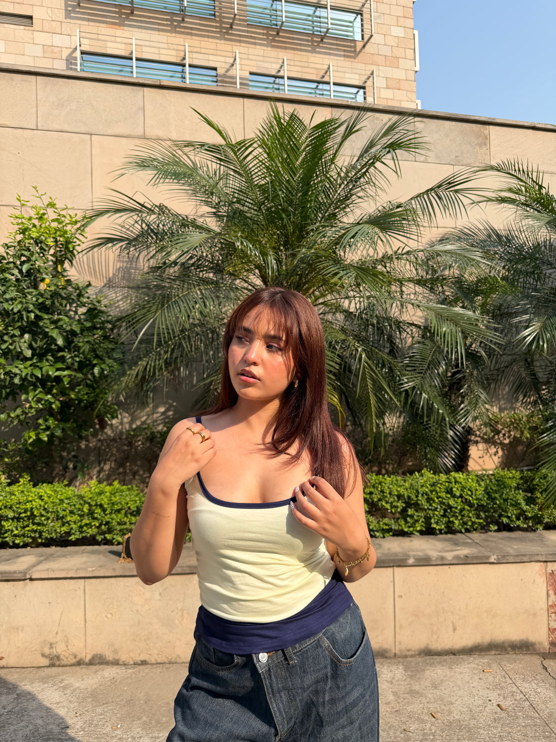 Buttercup Navy Tank Top
