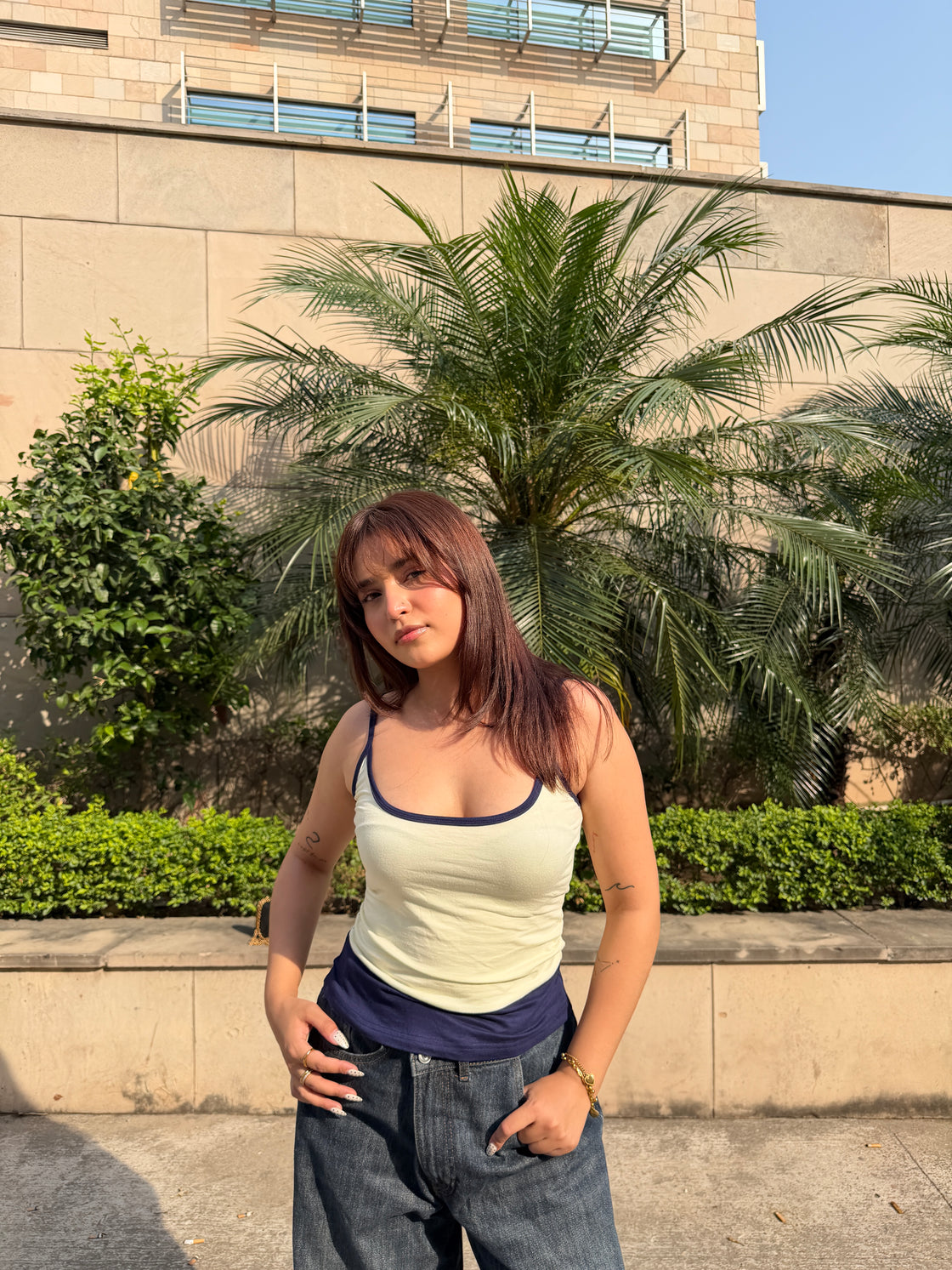Buttercup Navy Tank Top