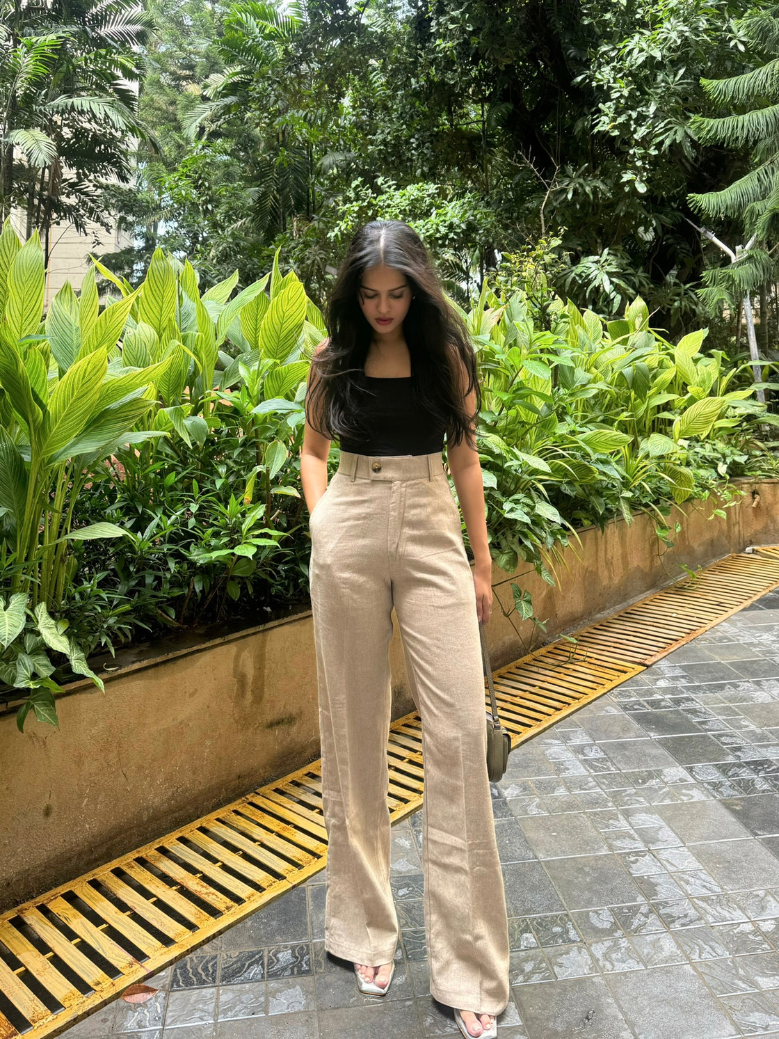Khaki Linen Trousers
