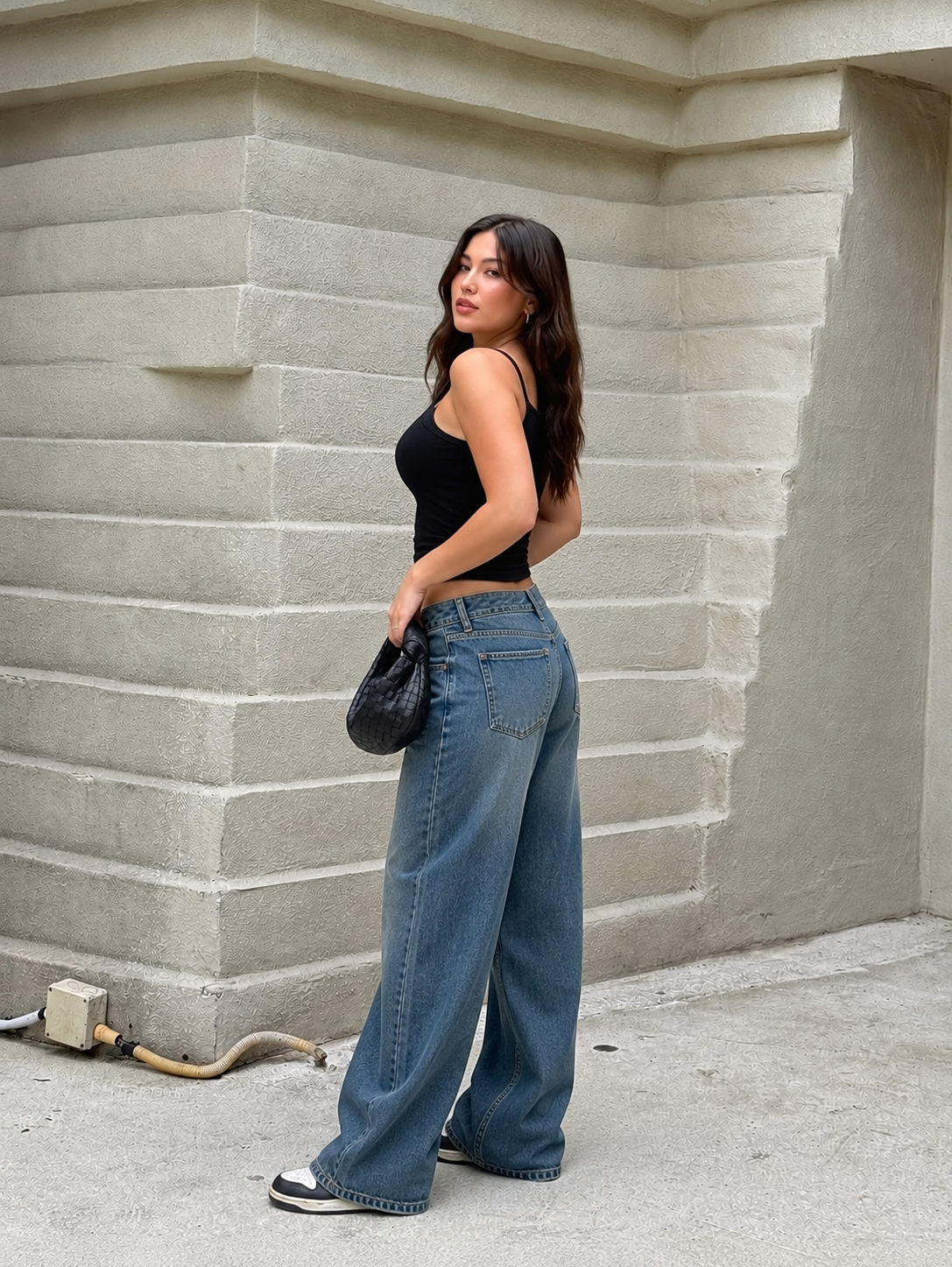 Stonewash Relaxed Straight Denim