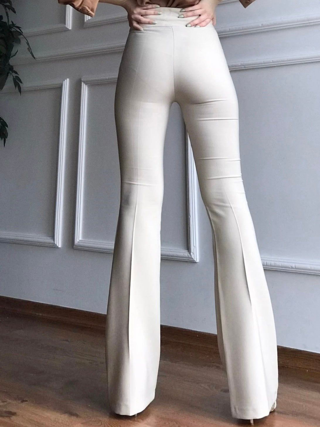 Beige Sculpted Pants