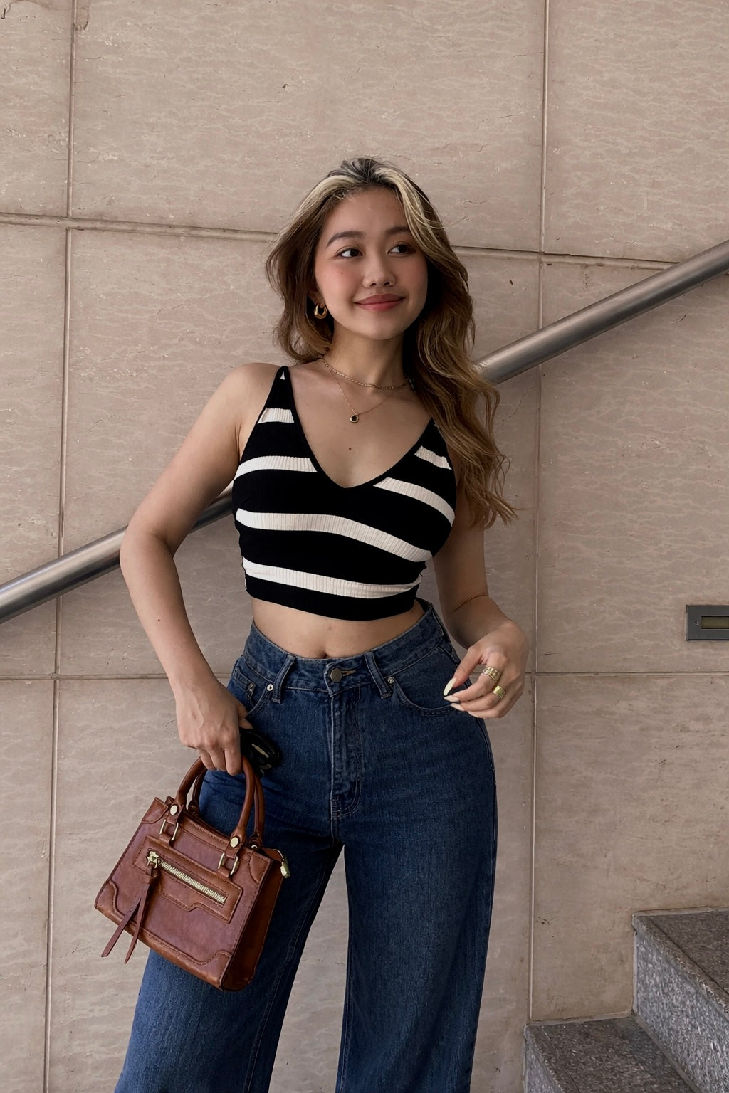 Dark Blue Wide Leg Jeans