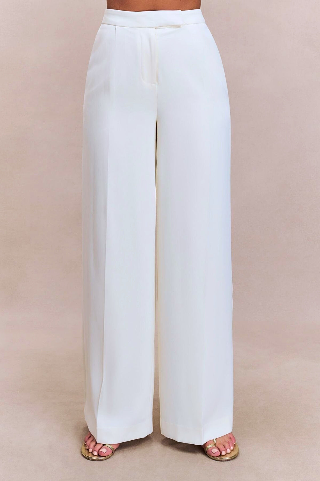 White Double Hook Trousers