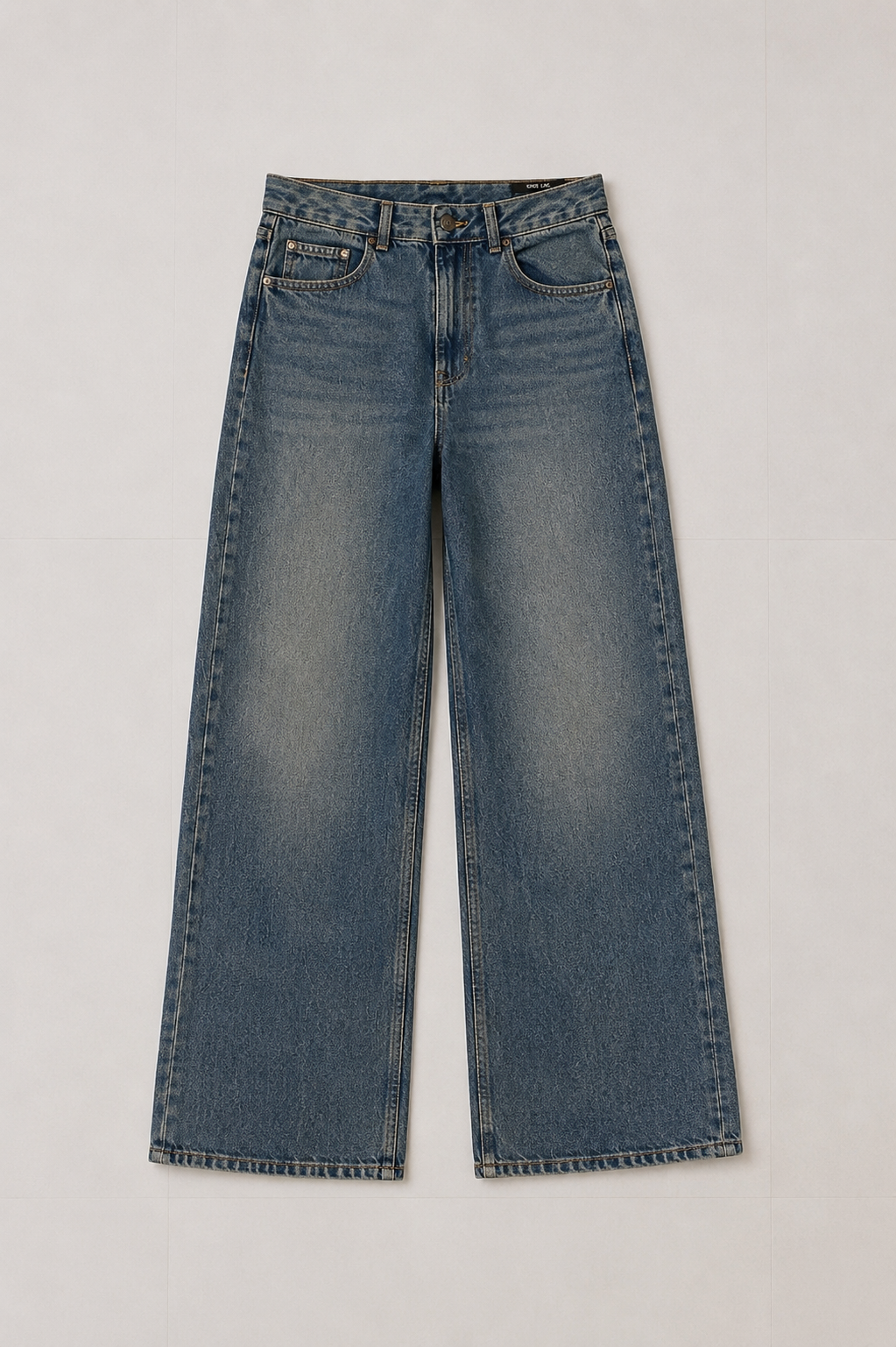Stonewash Relaxed Straight Denim
