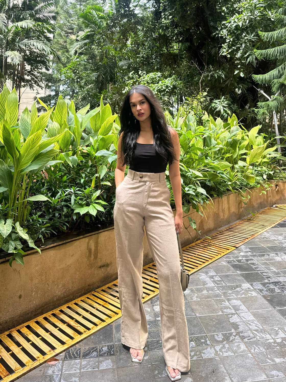 Khaki Linen Trousers