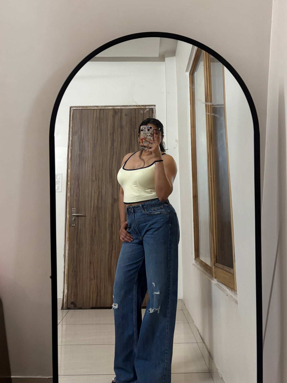 Classic Blue Relaxed Slit Denim
