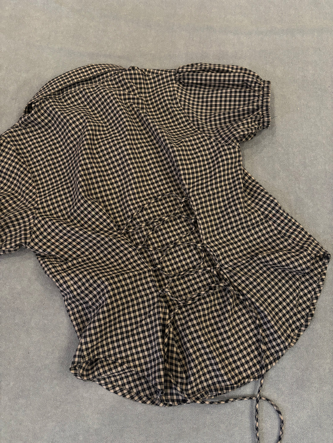 Latte Drawstring Fitted Shirt