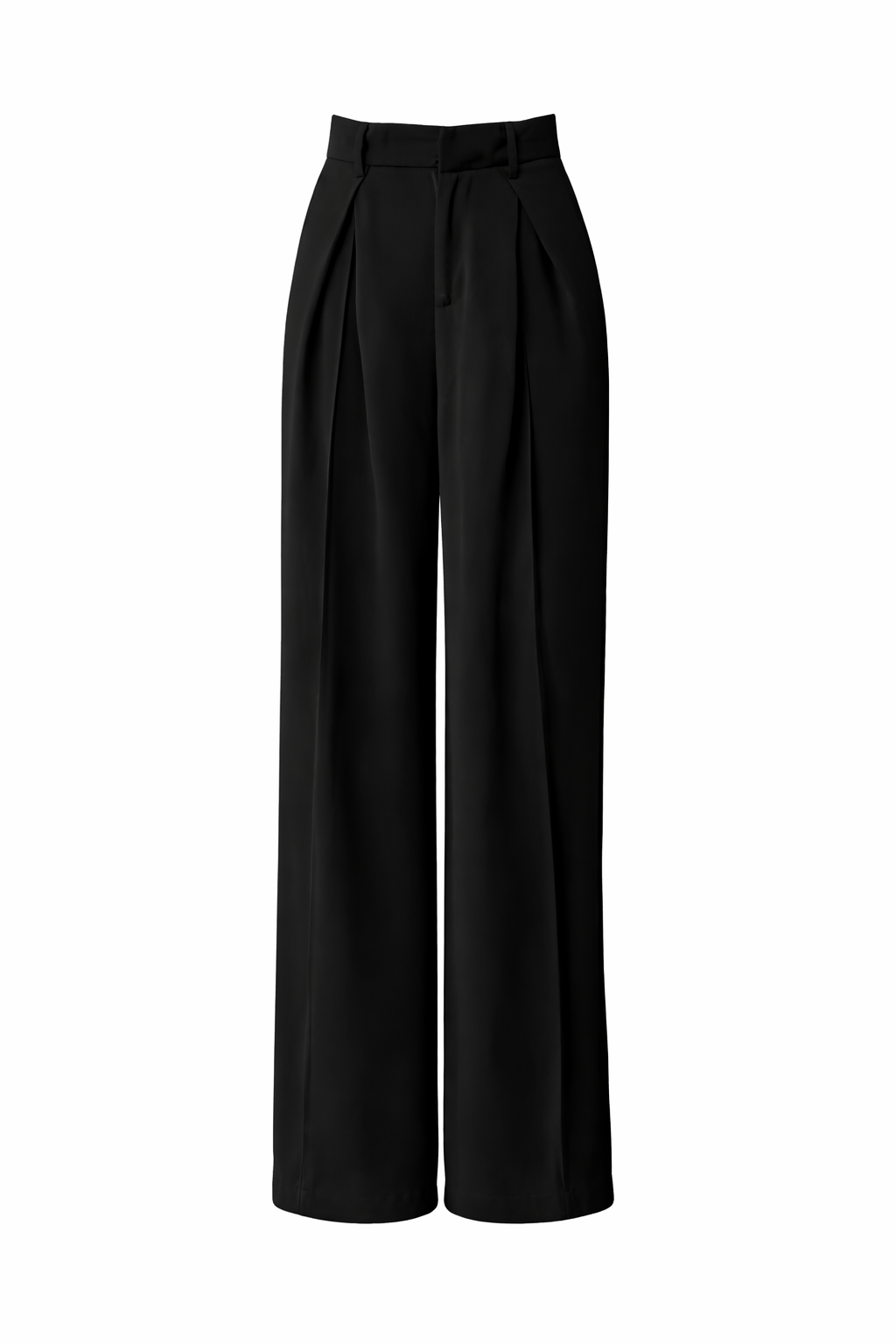 Black V Plate Korean Pants