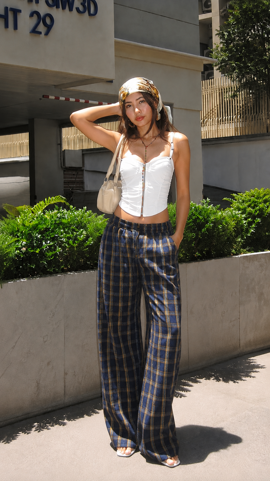 Classic Navy Check Pants