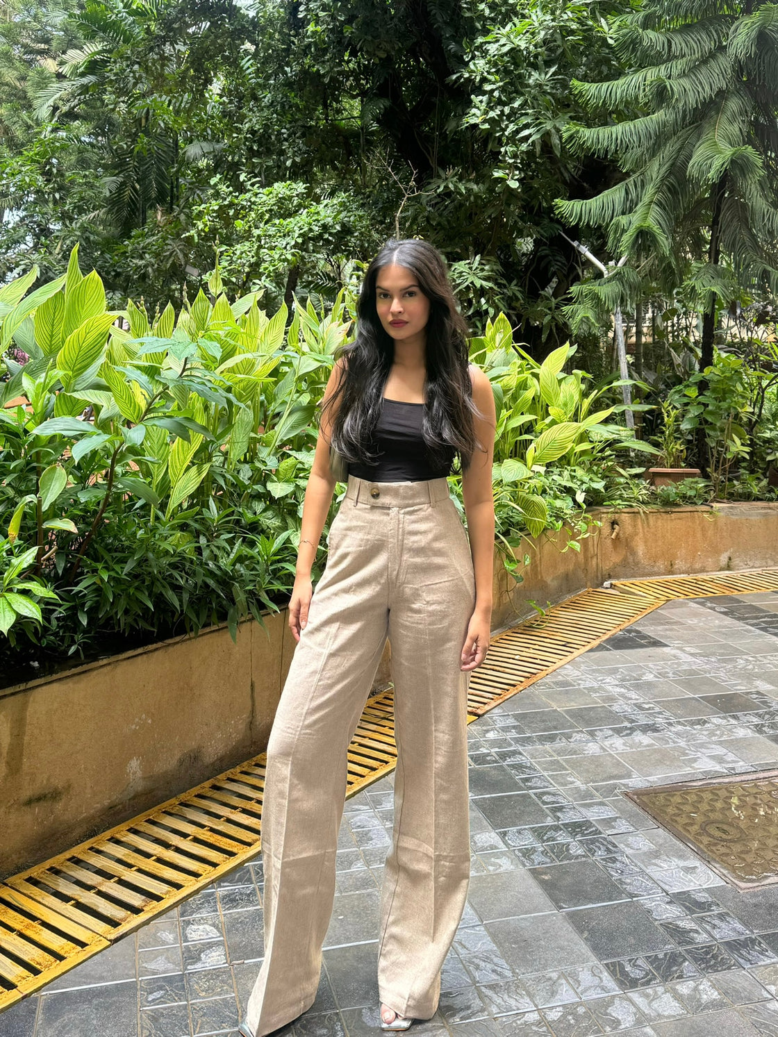 Khaki Linen Trousers