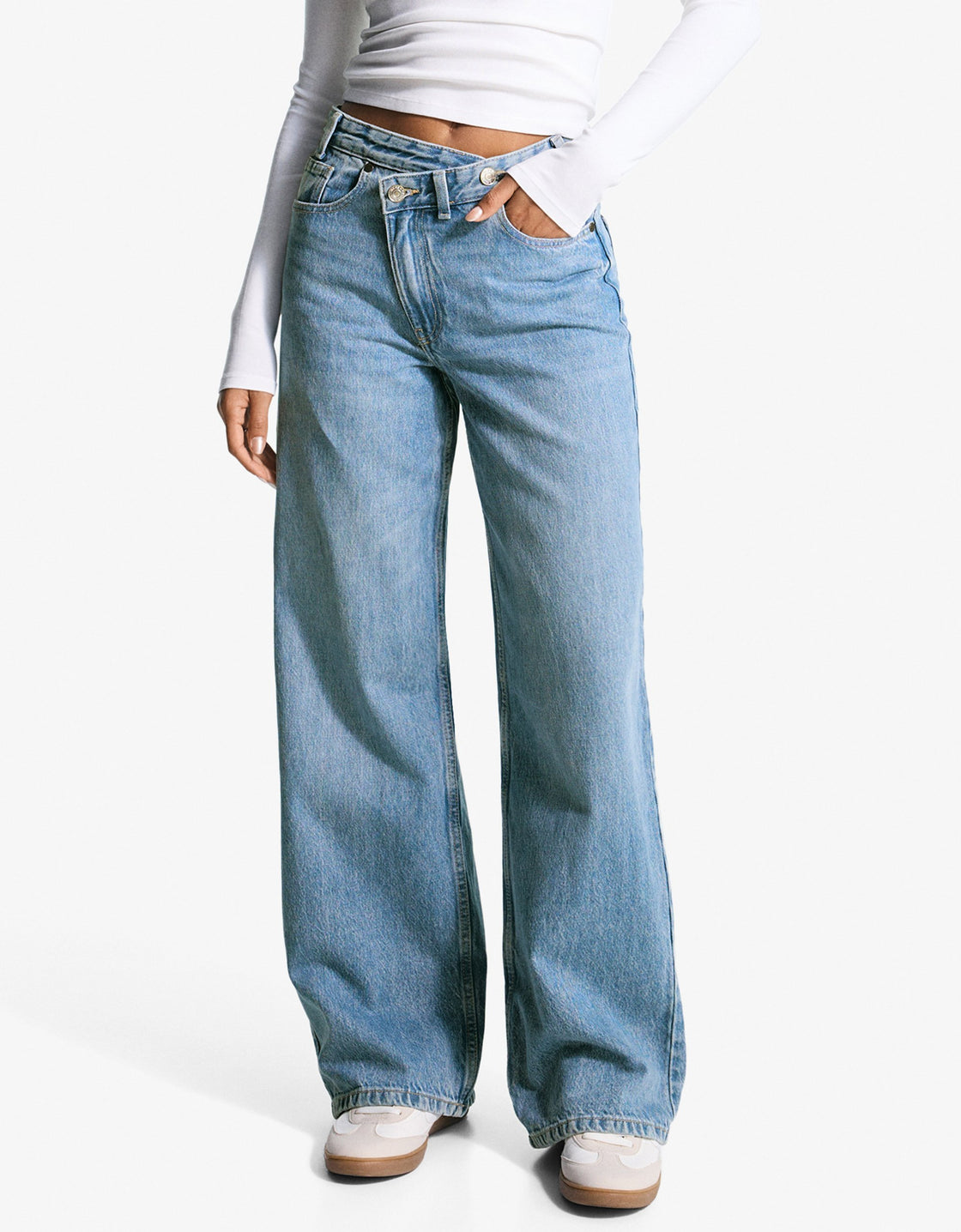Asymmetrical Drip Denim