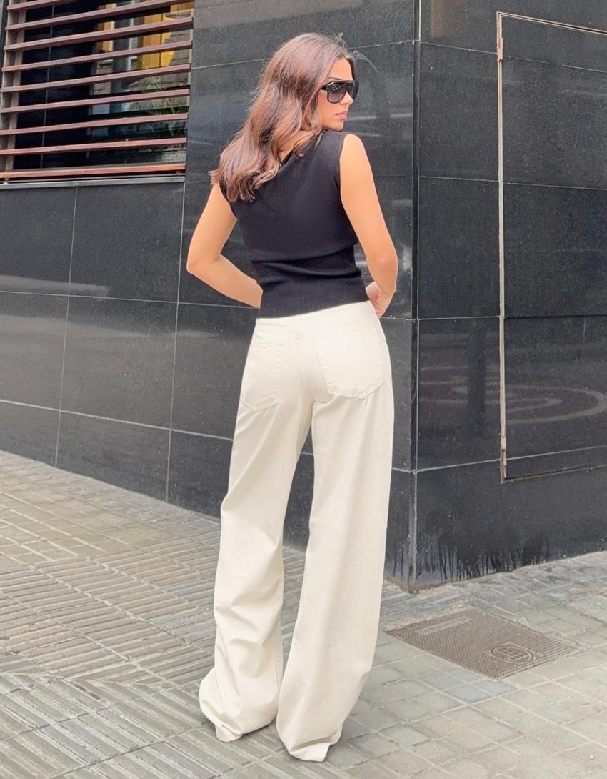Asymmetrical Drip Denim