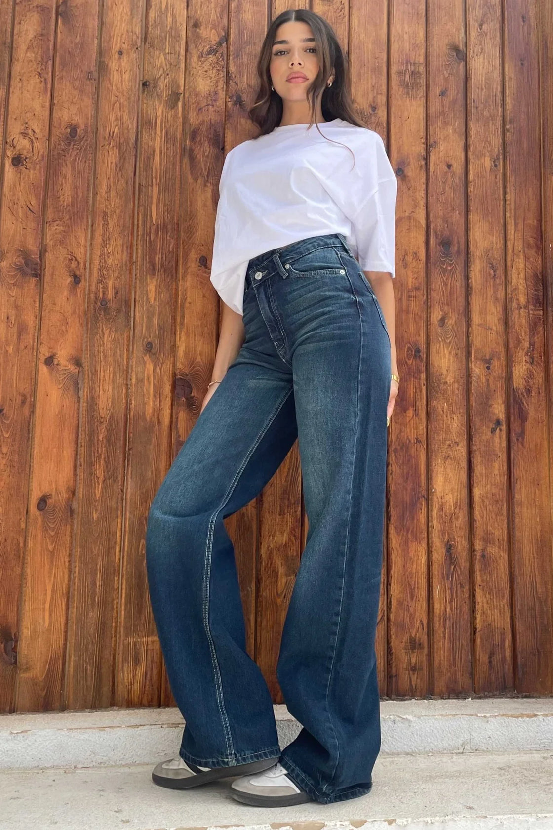 Vintage Blue Wash Straight Jeans