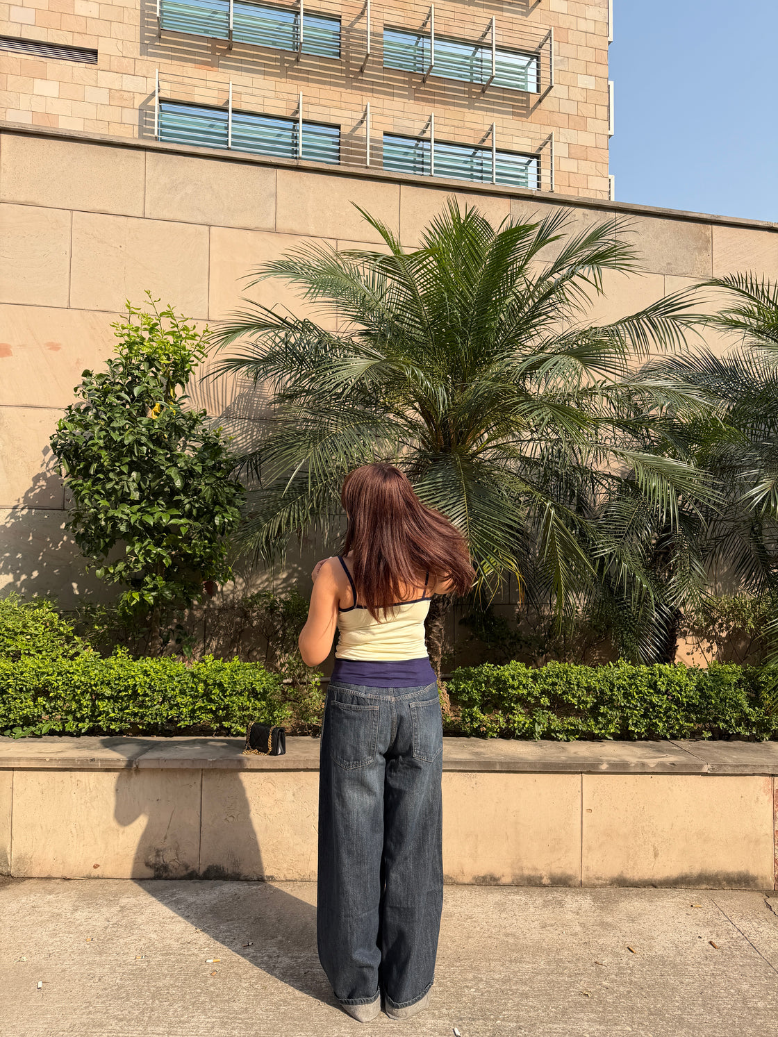 Asymmetrical Drip Denim