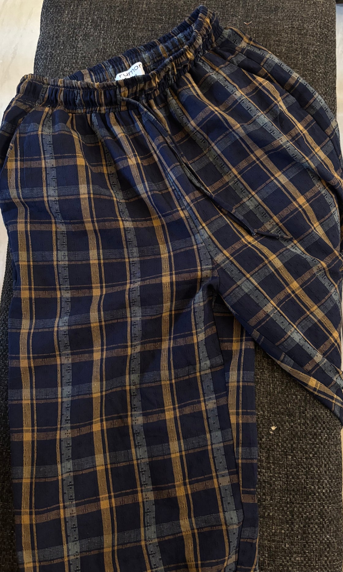 Classic Navy Check Pants
