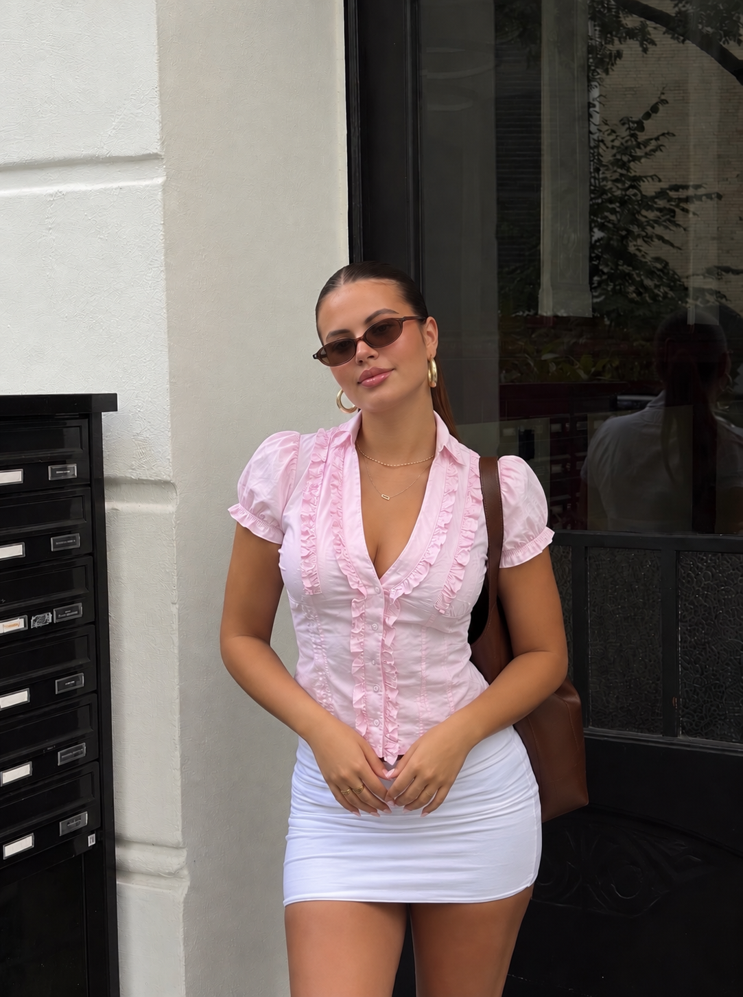 Soft Pink Ruffled Top