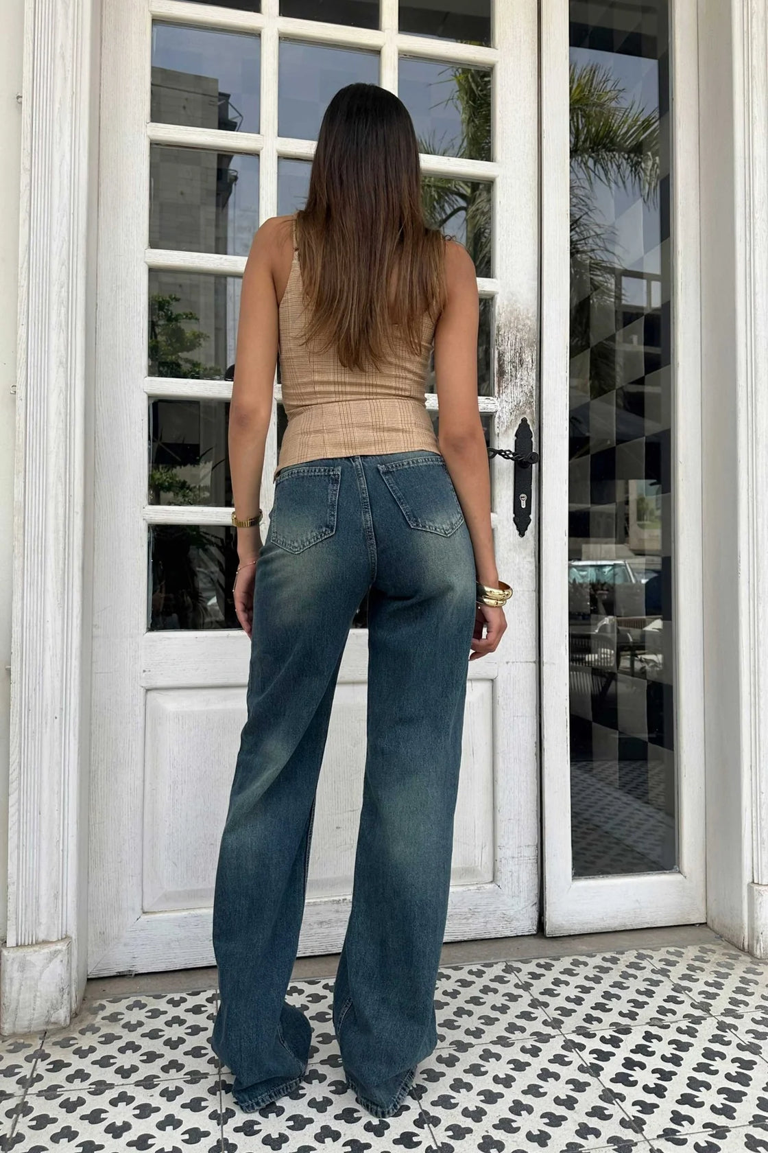 Vintage Green Wash Denim
