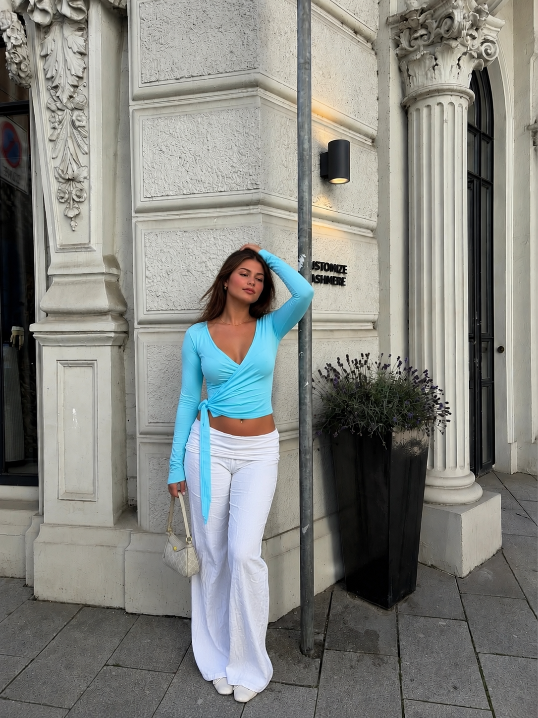 Aqua Muse Wrap Top