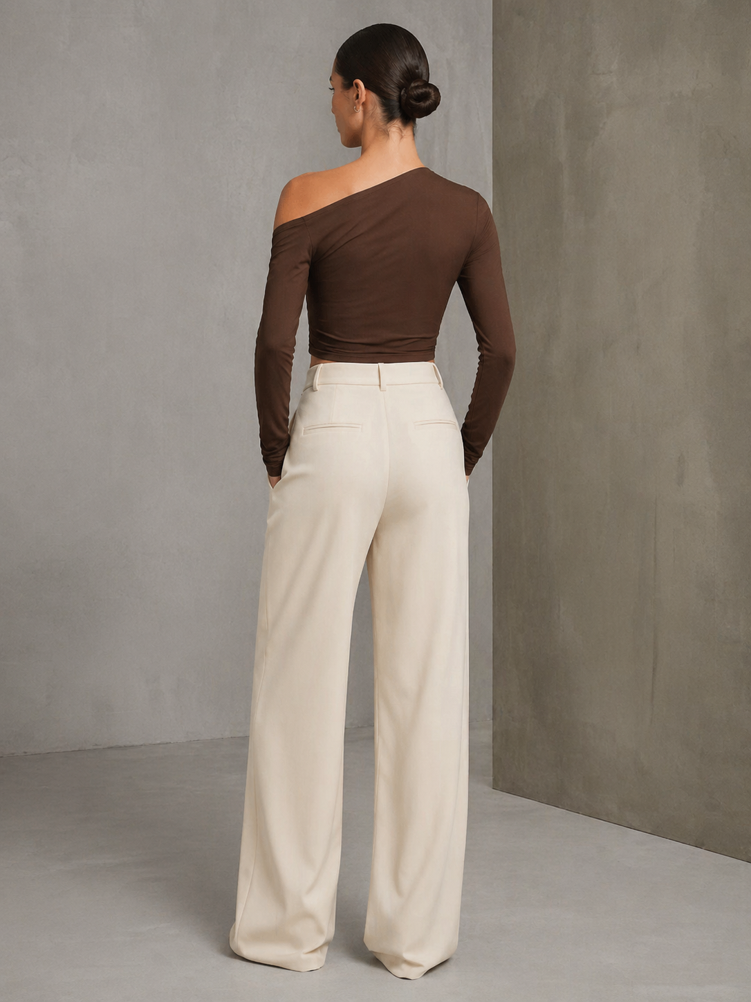 Ivory Double Hook Trousers