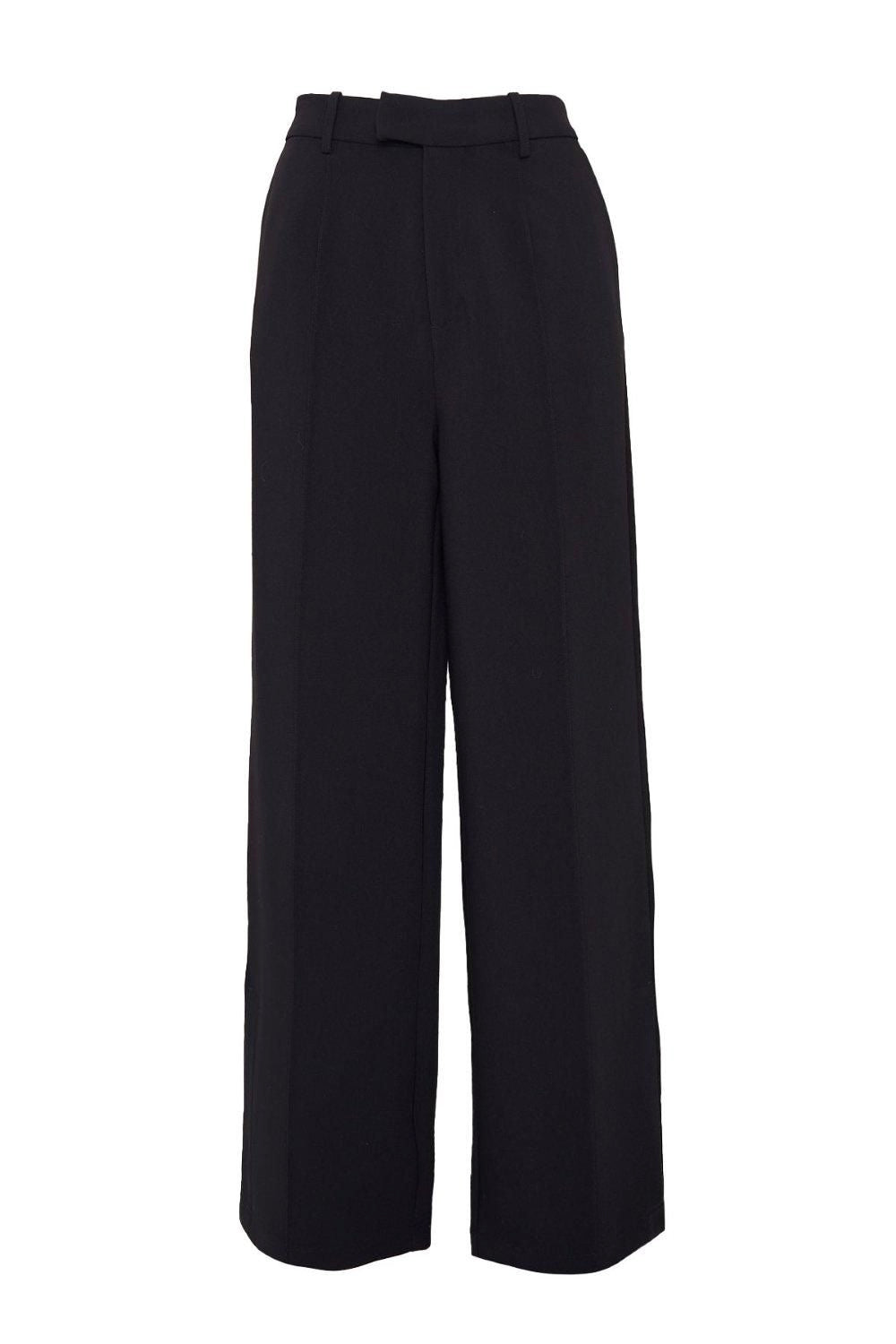 Jet Black Double Hook Trousers