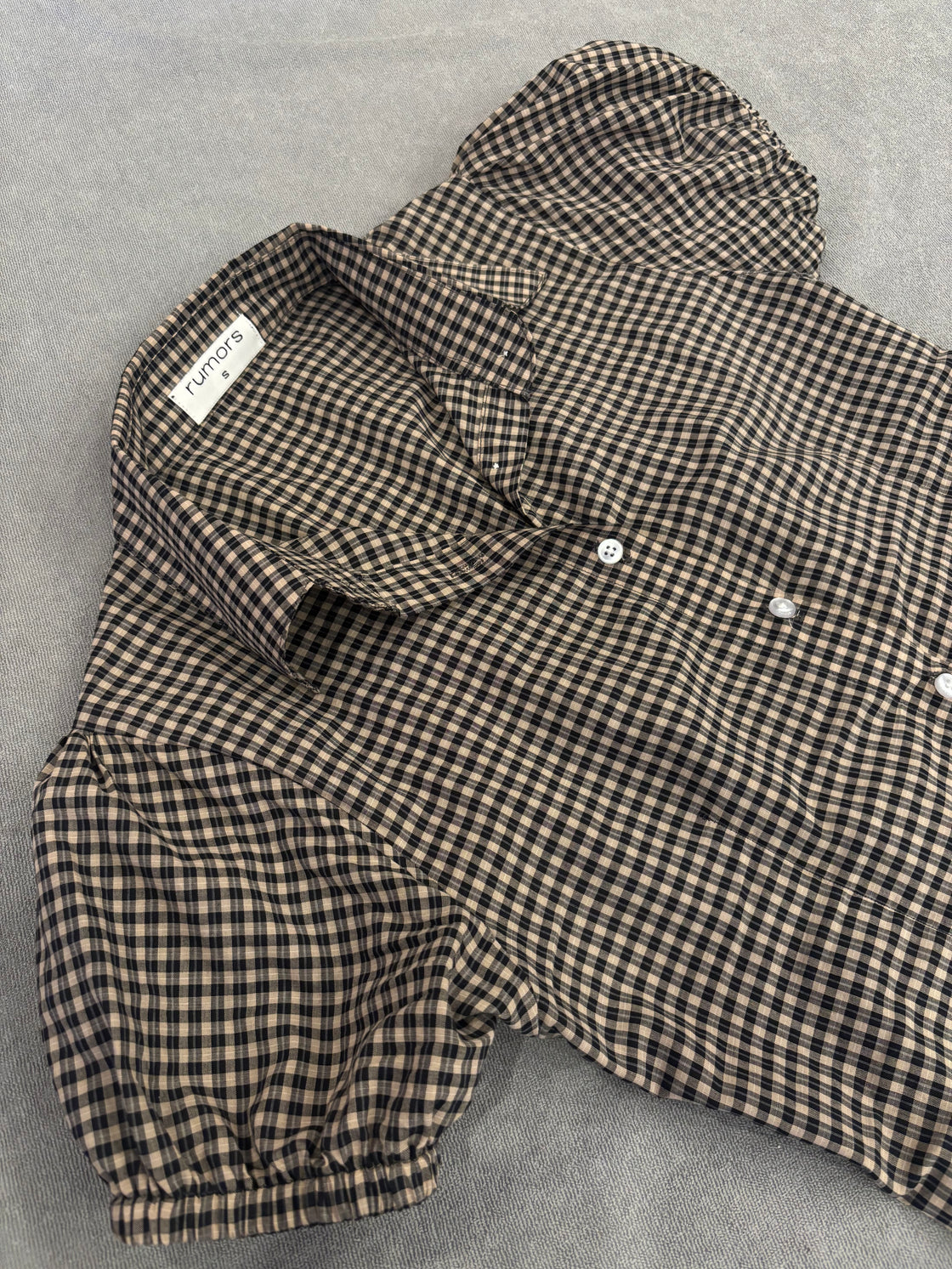 Latte Drawstring Fitted Shirt