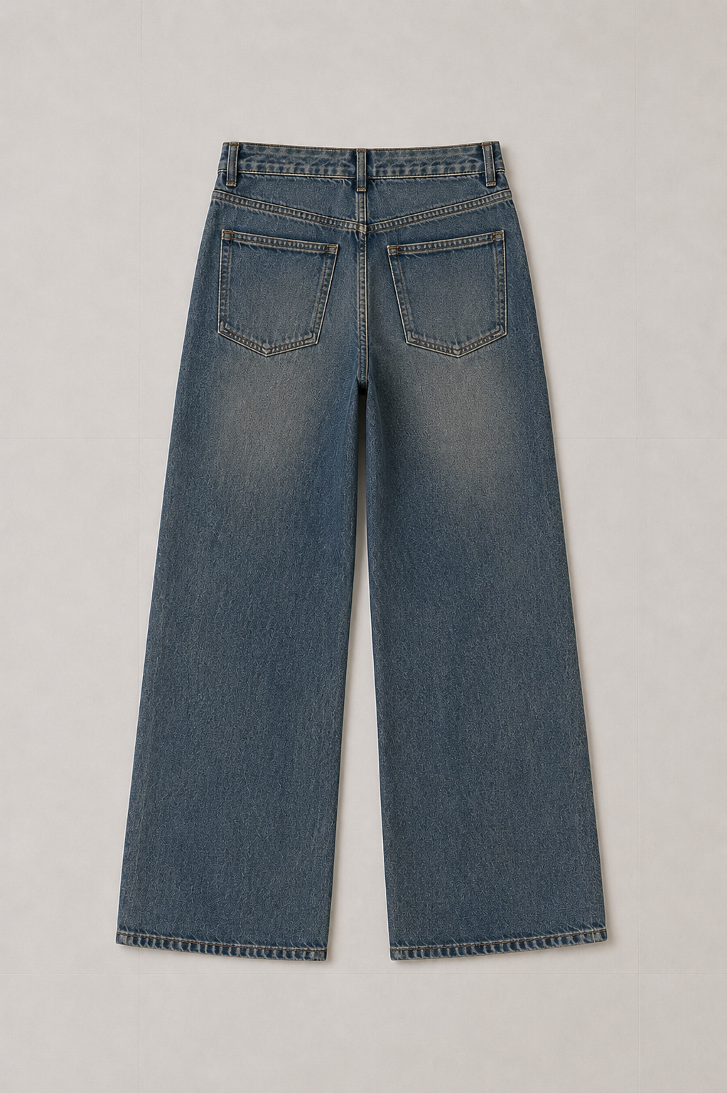 Stonewash Relaxed Straight Denim