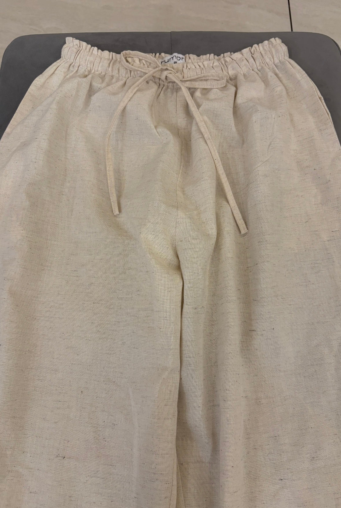 Creamy Sand Natural Linen Pants