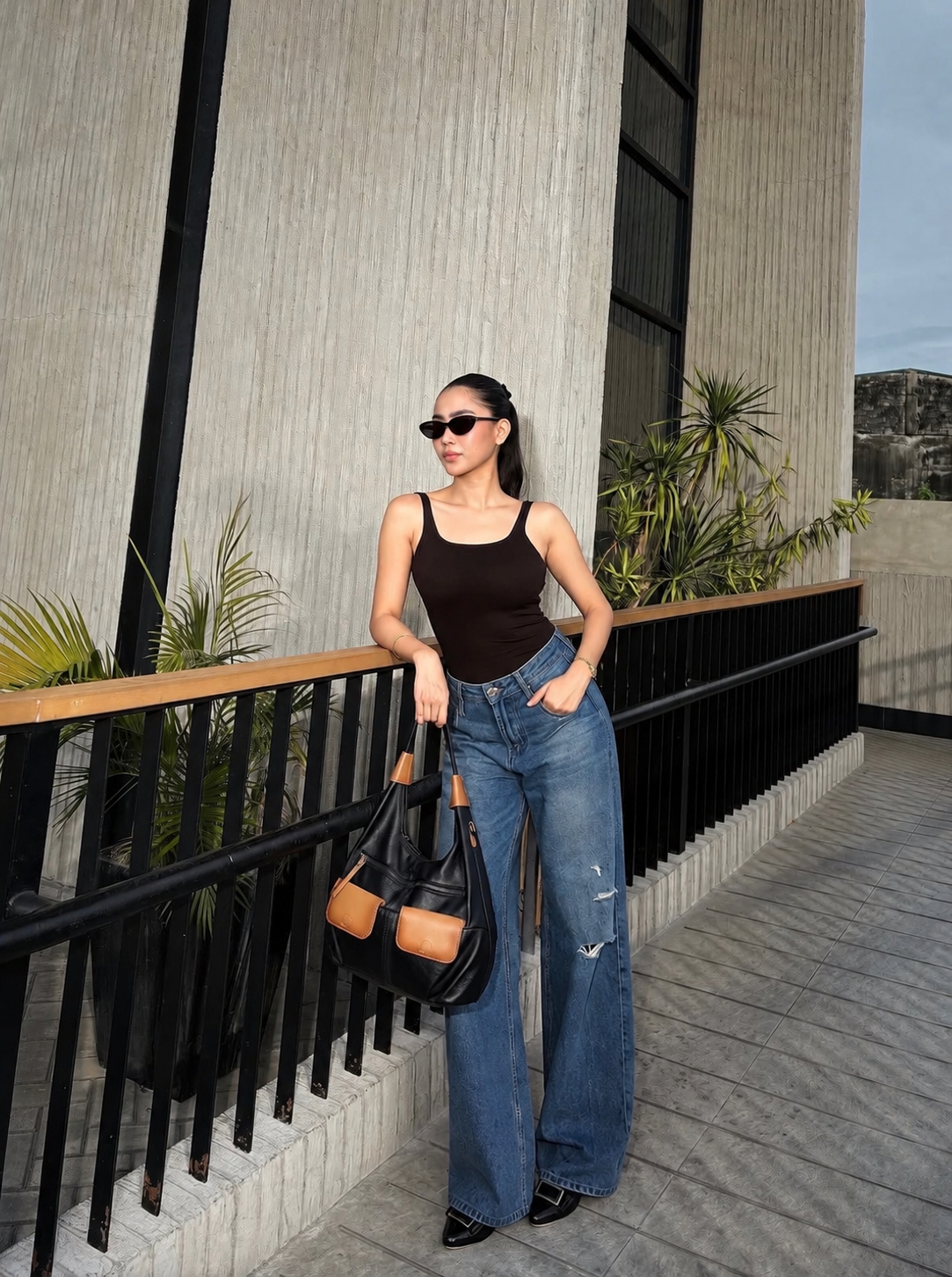 Classic Blue Relaxed Slit Denim