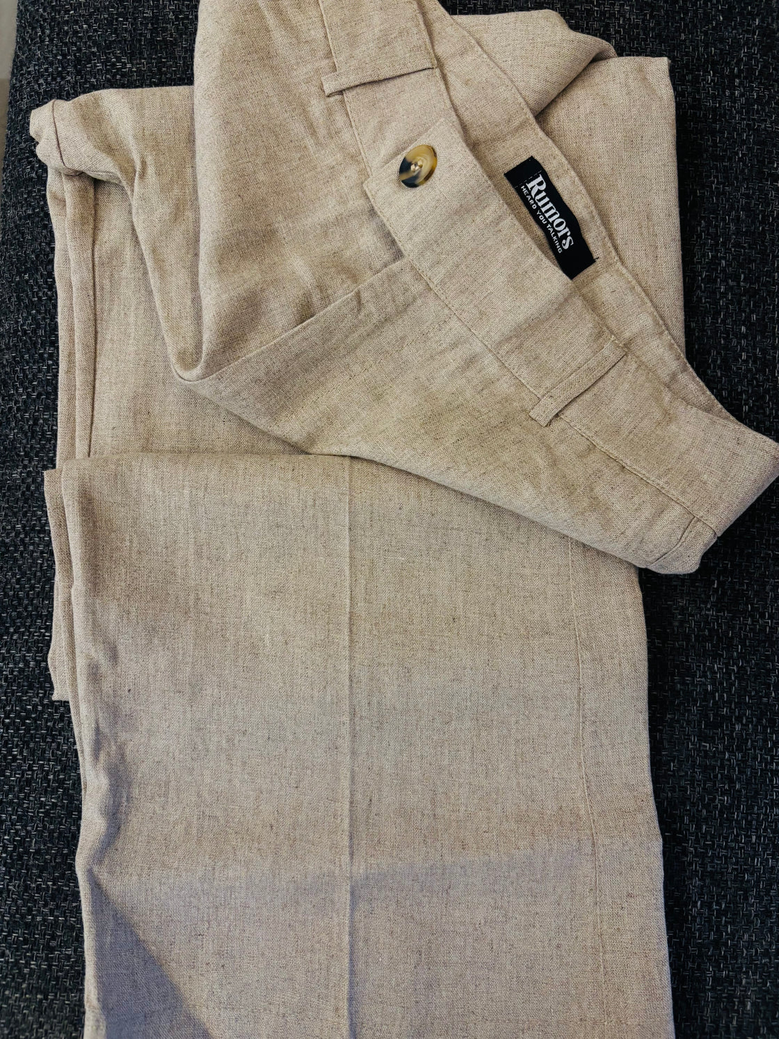 Khaki Linen Trousers
