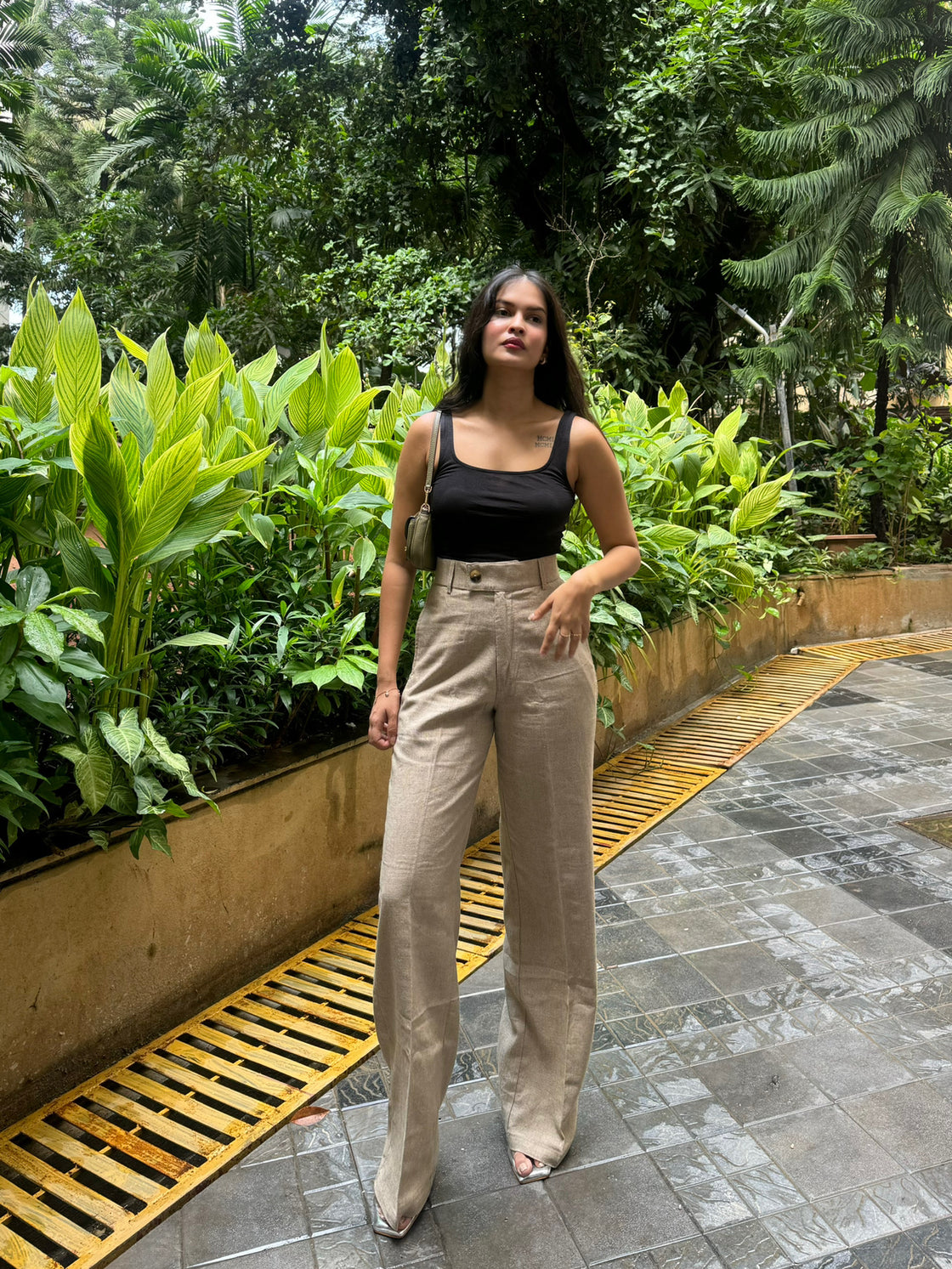 Khaki Linen Trousers