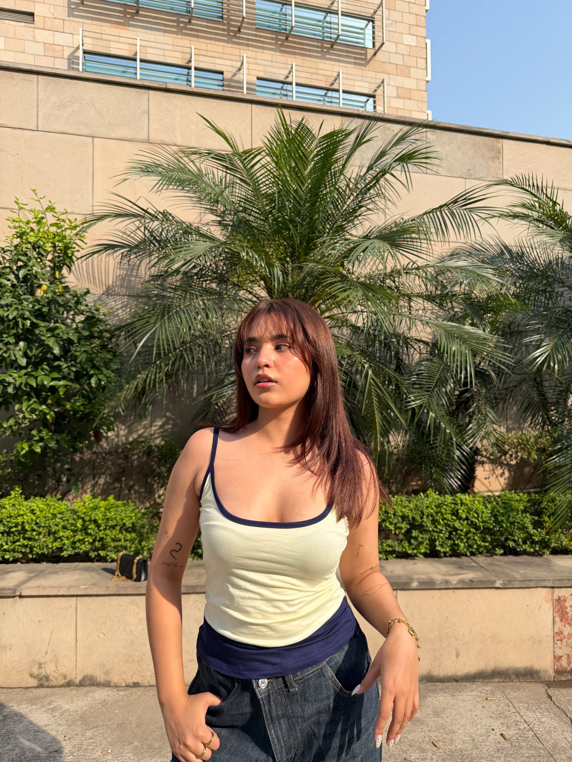 Buttercup Navy Tank Top