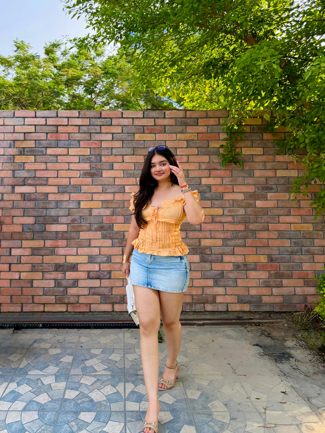 Sunset Ruffle Top