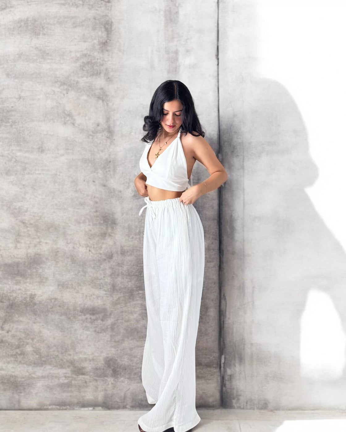 Cotton Crinkle Flow Pants