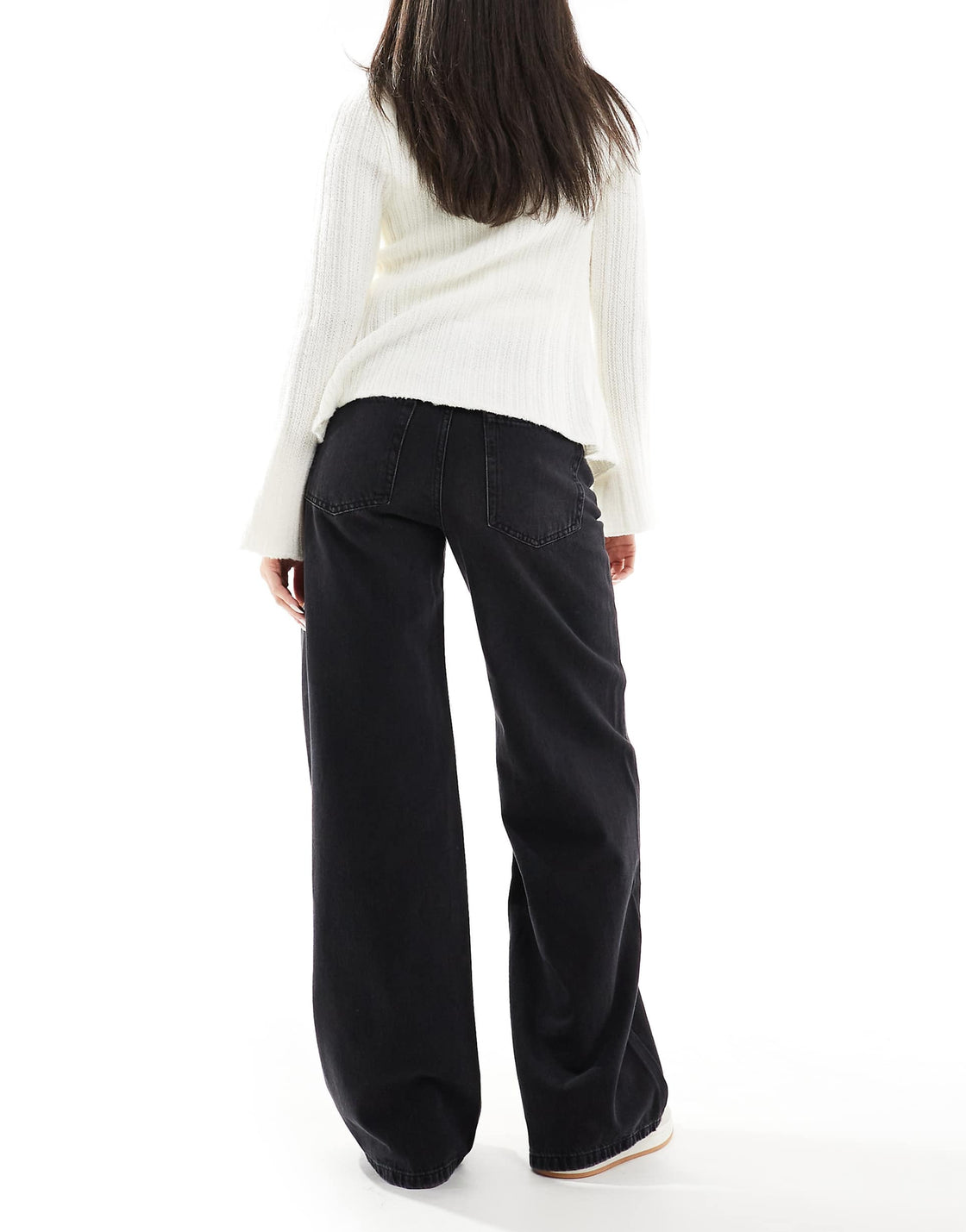 Washed Black Straight Jeans