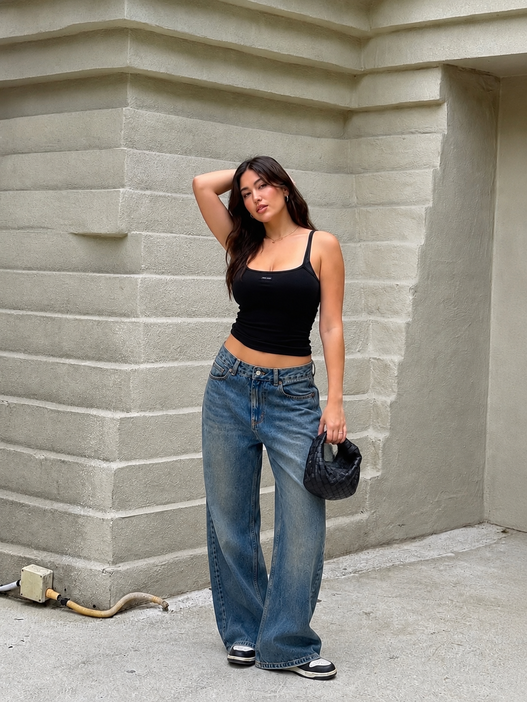 Stonewash Relaxed Straight Denim