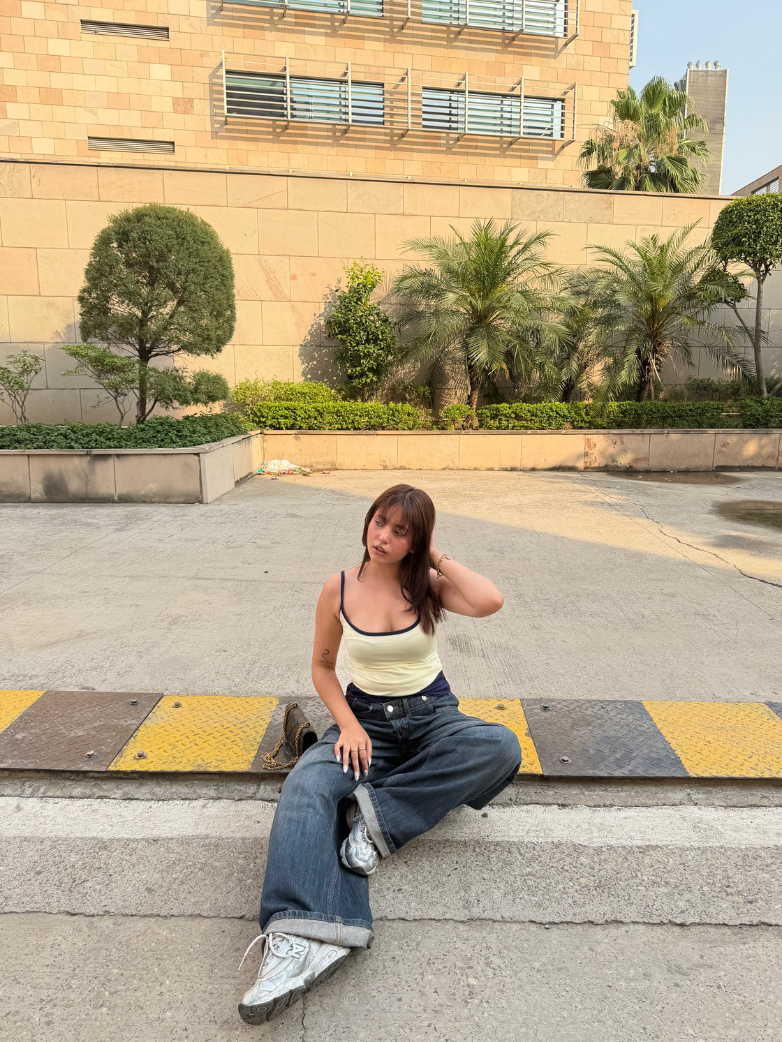 Asymmetrical Drip Denim