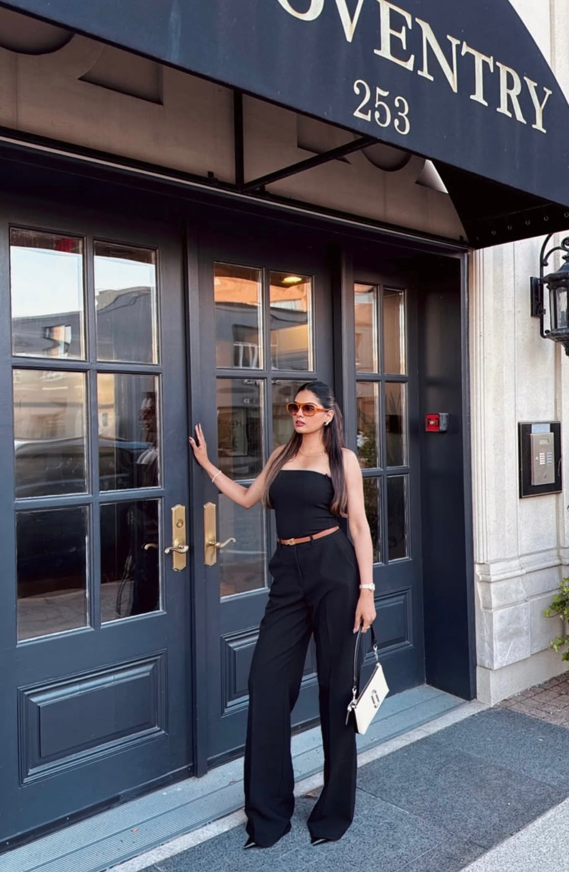 Jet Black Double Hook Trousers