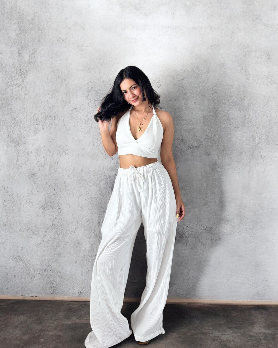 Cotton Crinkle Flow Pants
