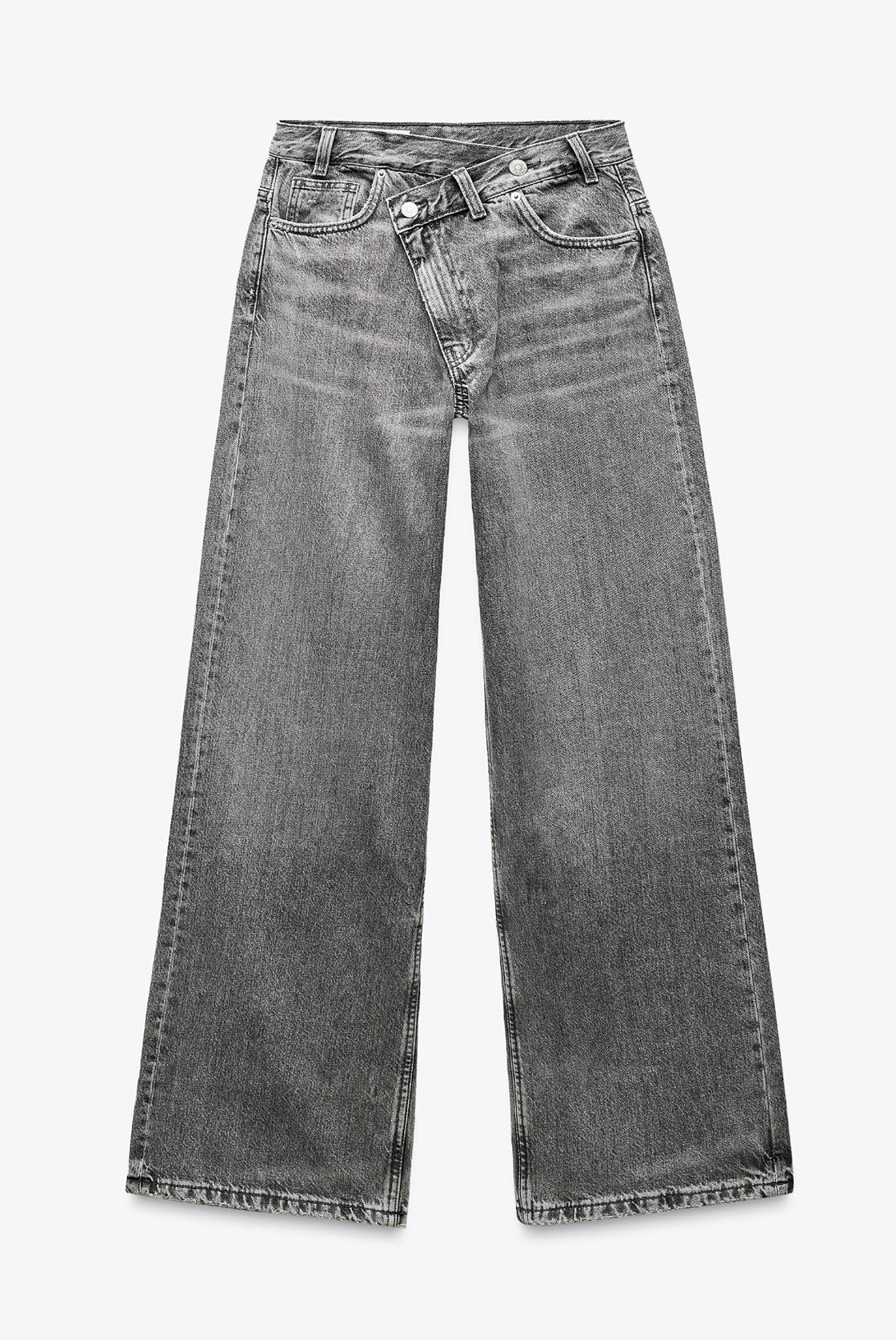Asymmetrical Cross Over Denim