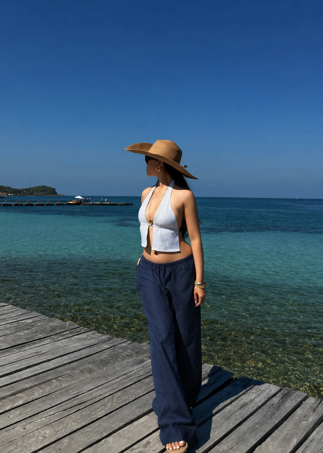 Navy Blue Breezy Pants