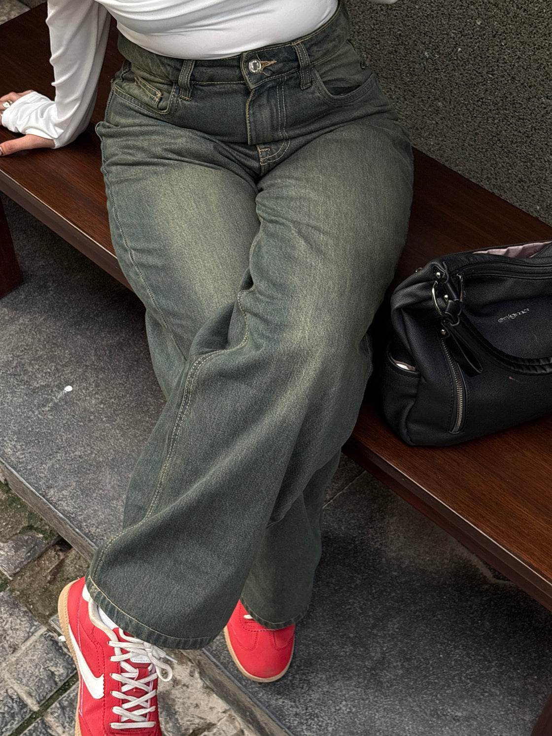 Vintage Green Wash Denim
