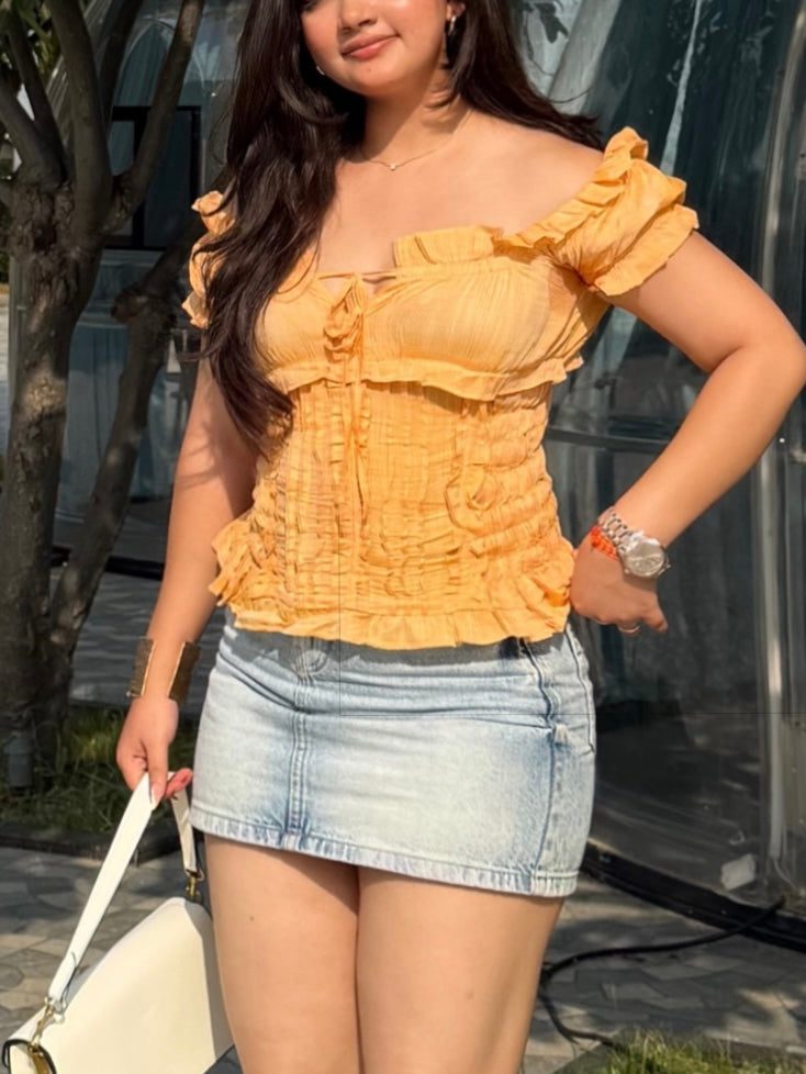 Sunset Ruffle Top