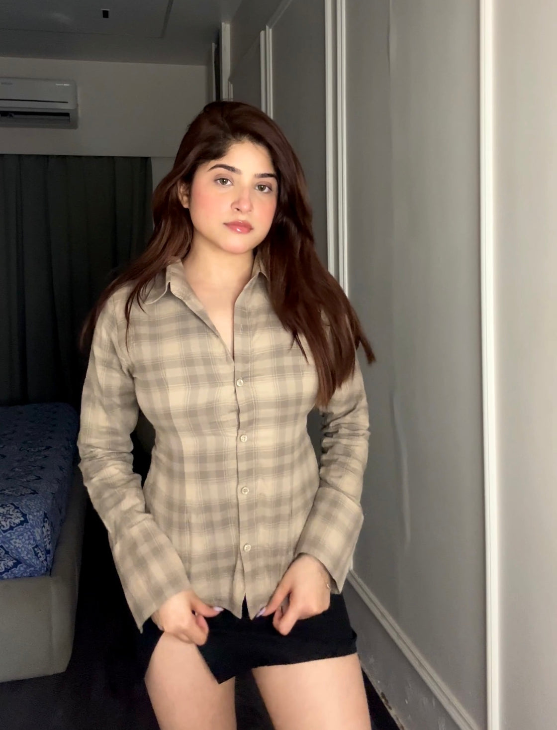 Hazel Check Fitted Shirt