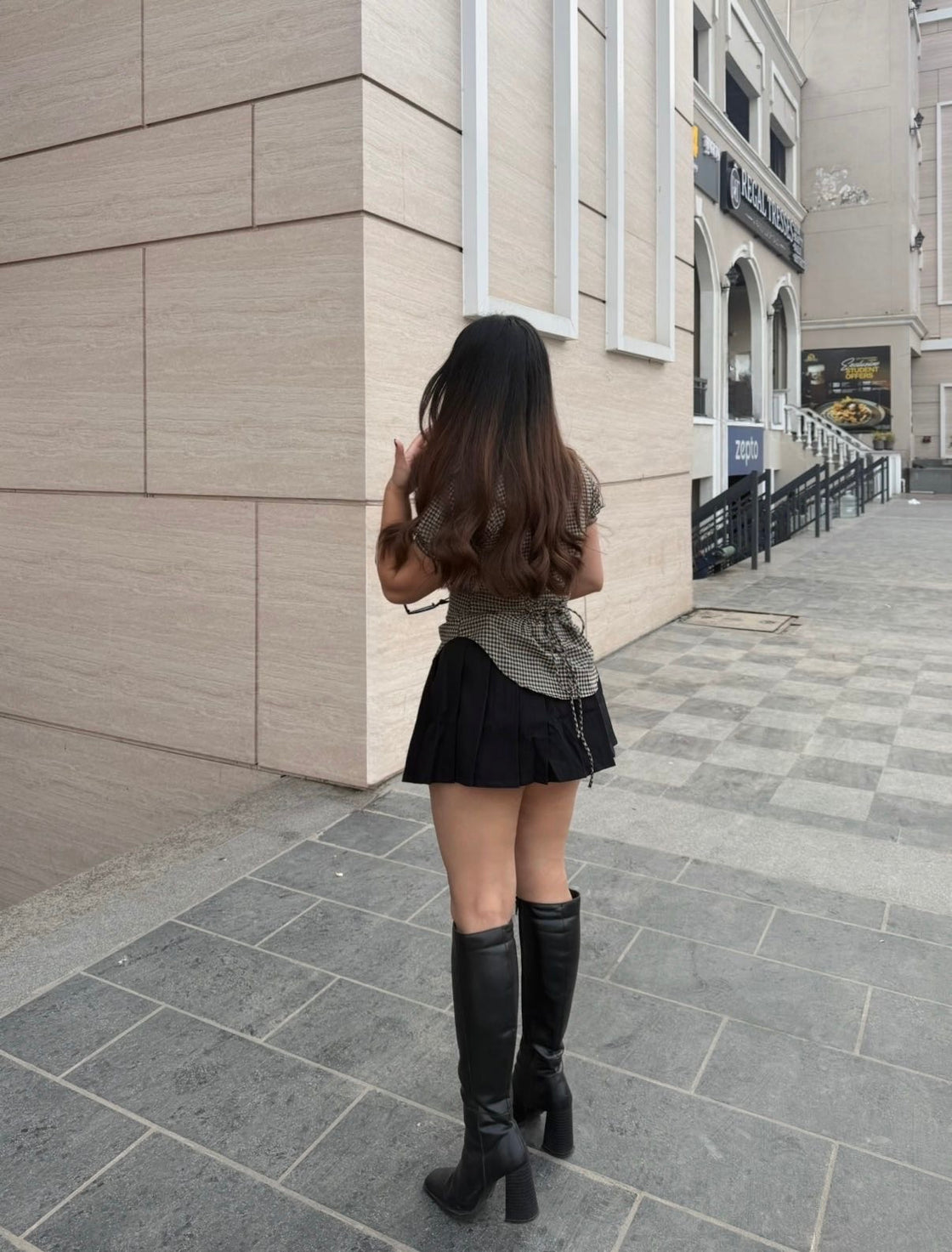 Latte Drawstring Fitted Shirt