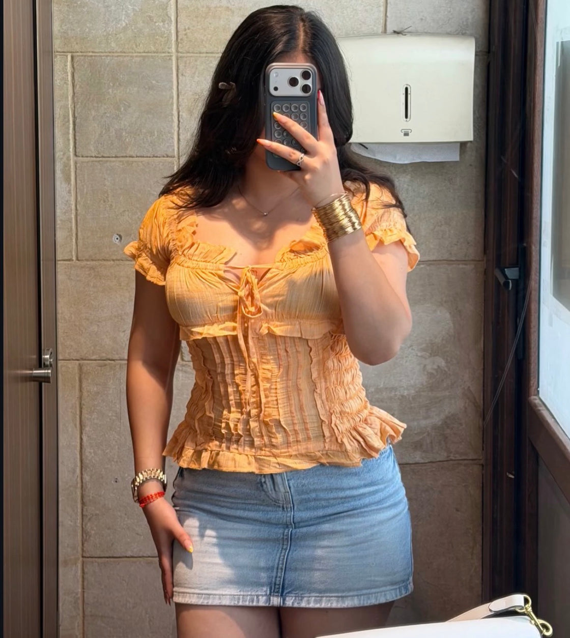 Sunset Ruffle Top