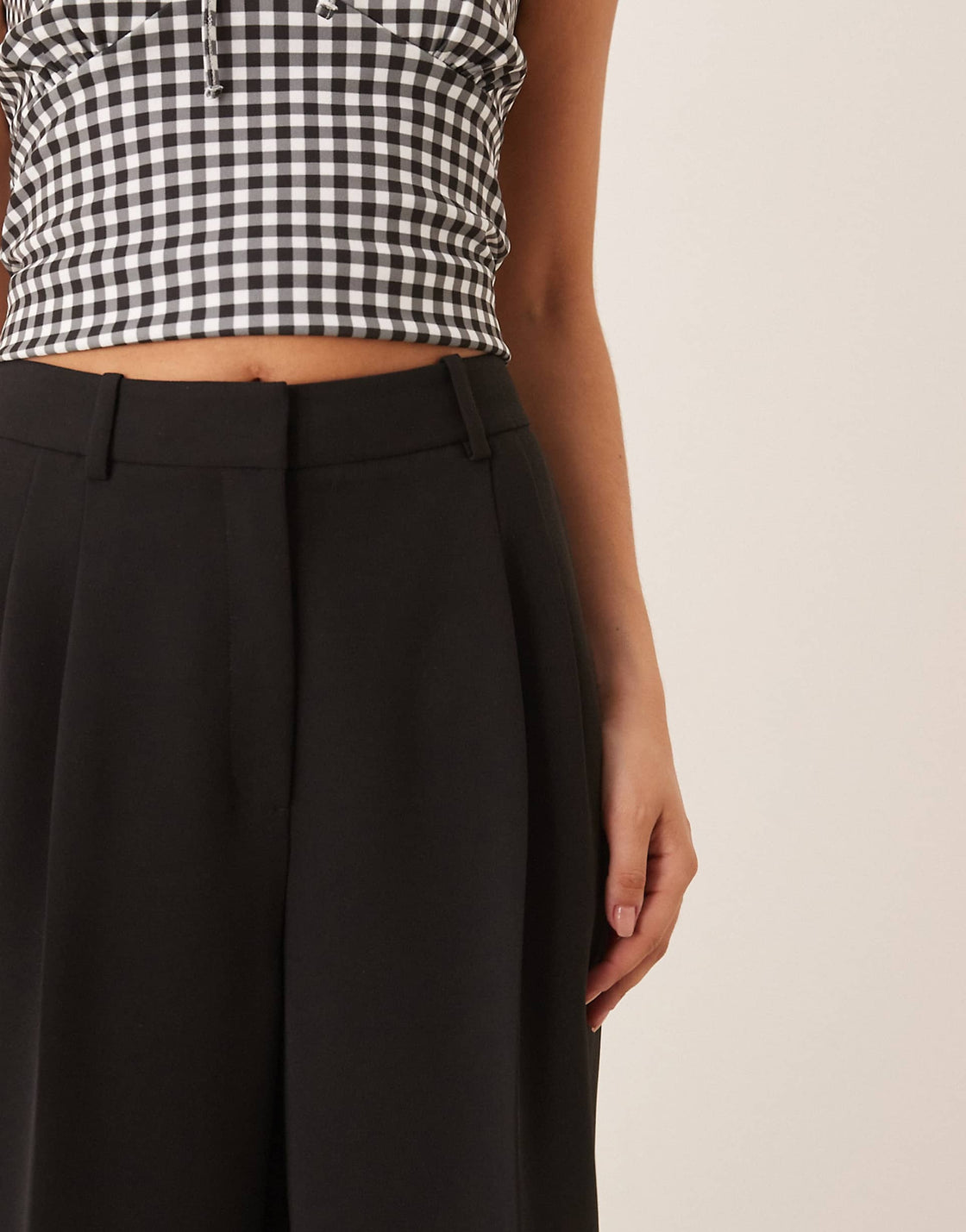 Intense Black Tailored Trousers